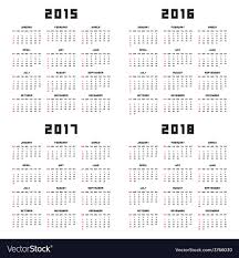 Calendar 2015 2016 2017 2018