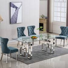 Silver Rectangle Dining Table