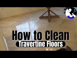 to clean maintain travertine floors