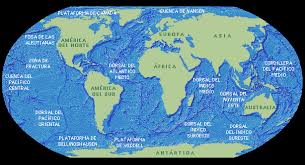 Resultado de imagen de mapa mares y oceanos