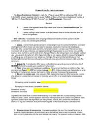 Domain licensing agreement sample | PDF