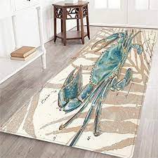 crab long runner rug for hallway