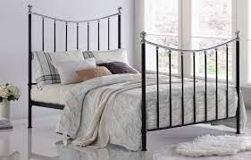 vienna black chrome metal bed frame