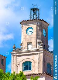 Clock Tower At The Coral Gables City Hall Miami Usa