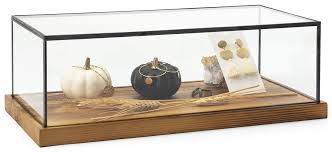Wood Glass Tabletop Keepsake Display