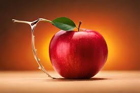 premium ai image a red apple with a