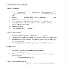 Autobiography Outline Template 8 Free Sample Example