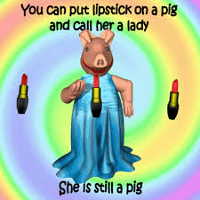 lipstick on a pig lipstick gif