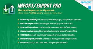 Destiny Vendor Spreadsheet Opencart Excel Bulk Import Export Module