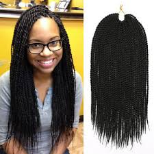 Box braids can be a bit heavier but generally will last longer. Black Kanekalon Small Senegalese Twist Hair 18 Crochet Braid Hair Extensions Ebay
