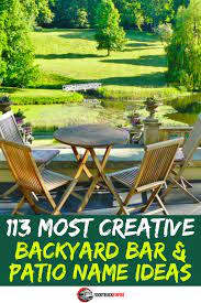 creative backyard bar patio name ideas