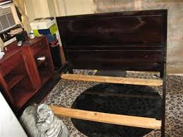 wooden bed frame repair broken bed