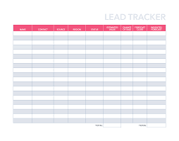 lead tracker template for pdf excel