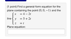 Find A General Form Equation For The