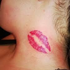 39 lovely kiss neck tattoos neck