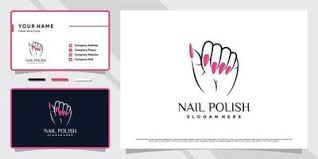 nail salon business card vector art