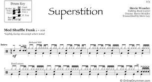 Superstition Stevie Wonder Drum Sheet Music