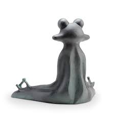 Contented Yoga Frog Garden Statue 21089