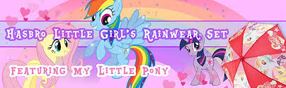 Hasbro Little Girls My Little Pony Slicker And Umbrella Rainwear Set Age 2 7