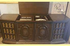 vine record player stereo cabinet