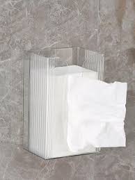 1pc Clear Wall Mounted Toilet Paper