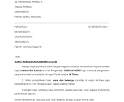 1) surat pengesahan tamat li dari syarikat (dikeluarkan oleh pihak majikan). Contoh Surat Bermastautin Pahang Contoh Surat Resmi Gratis