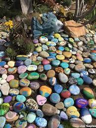 Encinitas Ca Hand Painted Rock Garden