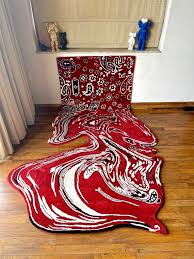 Red Persian Melting Rug Wall Hanging