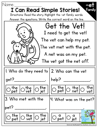 These words highlight the short vowels such as the a in cat, the e in bed, the i in fin, the o in top, and. I Can Read Simple Stories With Cvc Word Families Read The Story Highlight The Word Reading Comprehension Kindergarten Phonics Reading Reading Comprehension