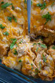 Chicken Enchilada Casserole With Corn Chips gambar png