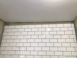 Ceiling Over Tile Shower Is Slanted