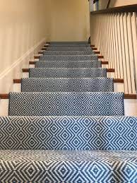 Indoor/outdoor texture marine carpet the 6 ft. Stair Runner Idea With Indoor Outdoor Carpeting Pattern Will Hide Everything An Stair Runner Carpet Patterned Stair Carpet Carpet Stairs