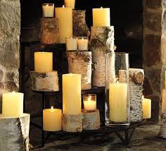 Candles In Fireplace