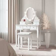 dressing table with hollywood mirror