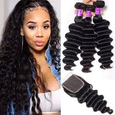 Can be used to create loose waves, soft curves, tighter curls and volume. Amazon Com Loose Curly Hair Bundles With Closure Brazilian Virgin Hair Loose Deep Wave With Closure With Baby Hair Soft And Bouncy Natural Wave Human Hair With Closure 10 12 14 10 Inch