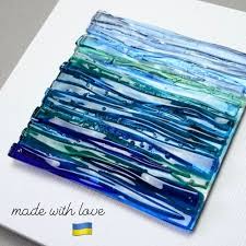 Ocean Glass Wall Art Glass Art Coastal