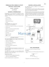 oregon scientific wmr928nx user manual