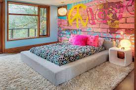 Vivacious Kids Rooms With Brick Walls