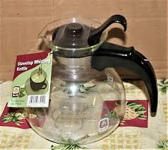 glass stovetop whistling 12 cup tea