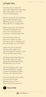 of english verse poem by edmund waller