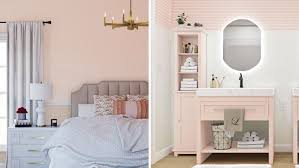 You could paint the bottom half of the wall your chosen darker color, and then leave the top half of the wall white or a lighter color. Paint Color Ideas For A Coordinated Bedroom Bathroom