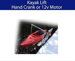 kayak lift hand crank or 12v motor