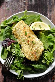 baked panko crusted cod cooking with