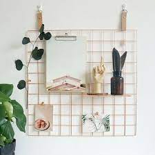 gold rose gold wire wall grid set