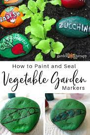 Painted Stone Garden Markers For The