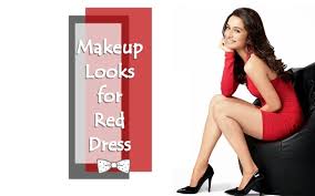 makeup looks for red dress