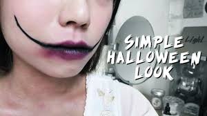 simple halloween makeup evil smile