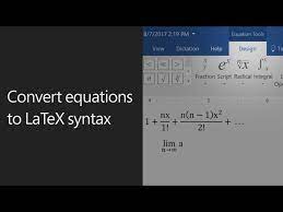 Convert Equations To Latex Syntax