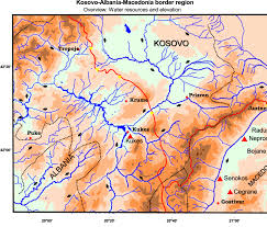 Today kosovo albanians use albania's; 8 Water Resources Map For The Kosovo Albania Macedonia Border Region Download Scientific Diagram