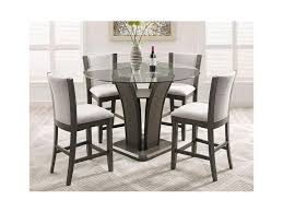 Shop wayfair for all the best gray wood kitchen & dining tables. Crown Mark Camelia Grey 5 Piece Counter Height Table And Stool Set Royal Furniture Pub Table And Stool Sets